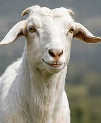 Dolly, White goat with floppy ears